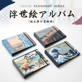 仲林（NCL） 浮世绘拍立得相册影集3寸40枚小型插页式火车票电影票收藏册收纳本迷你小相册 A-CK401-2