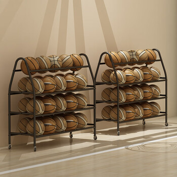 兵戎 篮球展示陈列架移动推车足球收纳架排球货架学院篮球整理置物架 A型架黑色 139*38*112cm G 兵戎 篮球展示陈列架移动推车足球收纳架排球货架学院篮球整理置物架 A型架黑色 139*38*112cm G