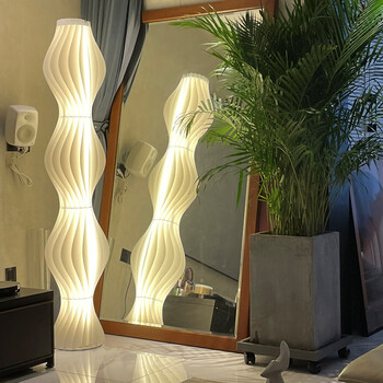 目赖 白草裙灯光影落地灯小红书网红ins氛围灯客厅卧室百褶装饰轻奢灯