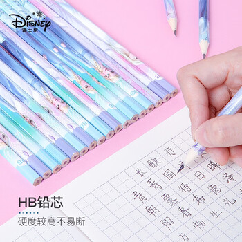 迪士尼（Disney）铅笔 文具30支HB原木书写铅笔 小学生铅笔写字笔 儿童礼物女幼儿园卡通铅笔 冰雪奇缘E0263F