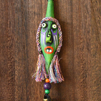 佑宸云南民族工艺纳西东巴吞口彩绘木雕风铃汽车包包挂饰丽江马勺面具