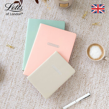 Filofax＆Letts联名款英国进口记事本PASTEL帕斯泰尔彩粉系列定页笔记本中号鸭蛋蓝横线页本090095