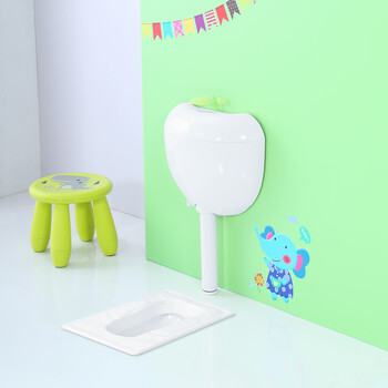 幼儿园儿童彩色蹲便器小孩蹲坑蹲厕陶瓷便器大小便池蹲便器苹果水箱