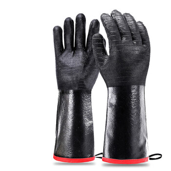 适用隔热手套耐高温防烫350度氯丁胶劳保防火阻燃防油耐酸碱 重型氯丁