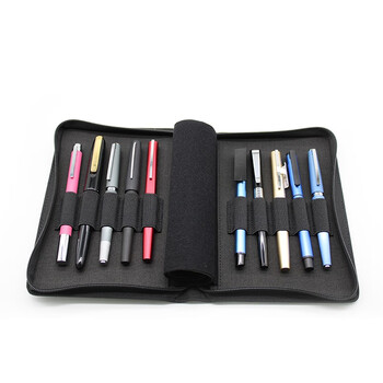 KACO爱乐笔袋文具袋防水防污面料样品包钢笔收纳包收藏包 黑色10格/个 K1231 KACO爱乐笔袋文具袋防水防污面料样品包钢笔收纳包收藏包 黑色10格/个 K1231