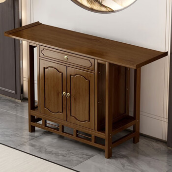 达儿旅佛桌新中式实木玄关柜可简易供桌现代客厅财神爷香案家用简约