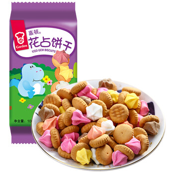 嘉顿花占饼干 嘉顿 Garden 童趣饼干儿童怀旧休闲零食点心花占饼100g 行情报价价格评测 京东