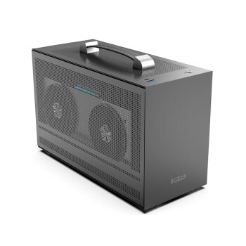 超频三(PCCOOLER)蜂鸟1 I100CG PRO钛灰色 mini ITX机箱（Type-C接口/支持SFX电源/17*17以内主板）