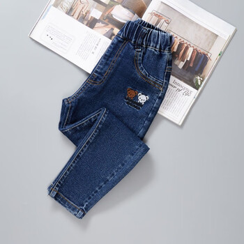 女童秋冬季裤子适合3-14岁小女孩秋冬天穿的韩版洋气时尚牛仔裤儿童中