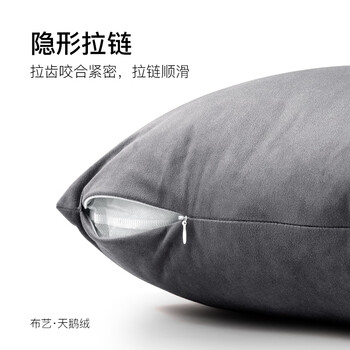 foojo抱枕天鹅绒纯色沙发抱枕靠垫靠枕床头靠枕靠背传统色月魄灰 foojo抱枕天鹅绒纯色沙发抱枕靠垫靠枕床头靠枕靠背传统色月魄灰