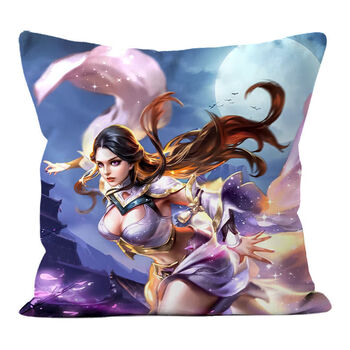 卡通动漫抱枕枕头瑶诸葛亮凯大乔貂蝉靠垫创意礼物定制 露娜-紫霞仙子