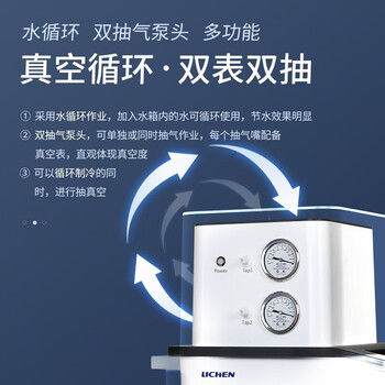 力辰科技 循环水真空泵实验室VWP-60耐腐型四氟抽气泵小型抽滤装置 LC-VWP-60T