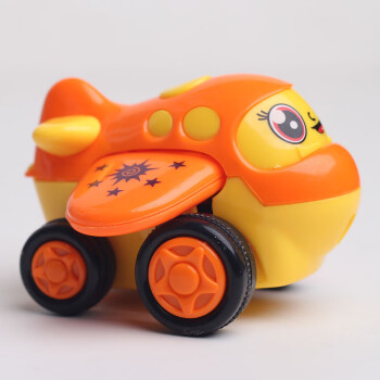 萌儿童惯性玩具车男孩女孩宝宝耐摔塑胶小飞机小汽车橙色蝴蝶小飞机