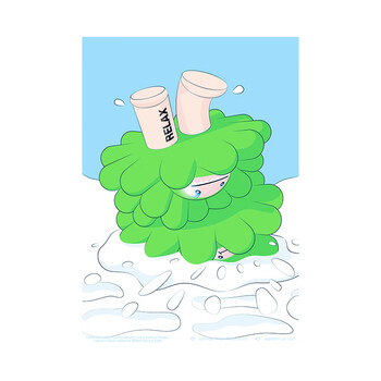 植物雪松娃娃放青松潮玩摆件雪松玩具公仔生日礼品放松的青松装饰画