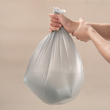 洁成平口垃圾袋加厚45*50cm*300只1.2丝银钢袋干湿分类垃圾袋