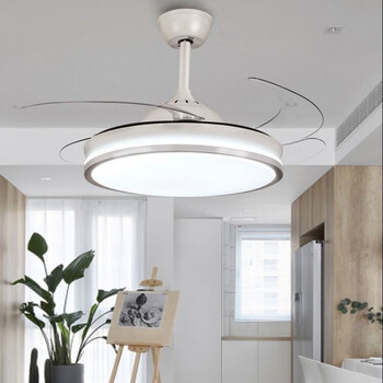 欧普智能变频离线语音控制吊扇灯家用客厅餐厅带电风扇吊灯大风力