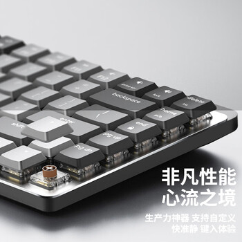 罗技（Logitech）大师系列 MX MECHANICAL高性能低噪无线双模迷你机械键盘 智能键盘 84键 段落青轴