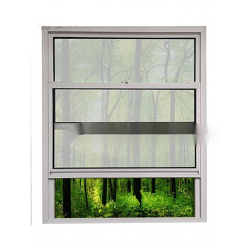 窗窄边封阳台隔音密封钢化玻璃定制铝合金推拉窗传菜口灰色简约舒适