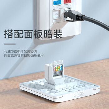胜为（shengwei）超五类网络模块 CAT5e免打网络面板模块 RJ45水晶头电脑网线插座连接头 CMK5003H