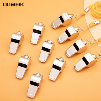 杜威克口哨 裁判哨子篮球足球比赛专用 户外应急求助不锈钢【十只装】 杜威克口哨 裁判哨子篮球足球比赛专用 户外应急求助不锈钢【十只装】