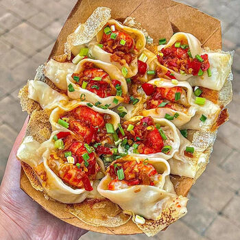 鲜有志开口笑小龙虾锅贴煎饺网红龙虾煎饺子摆摊速冻半成品夜市美食10