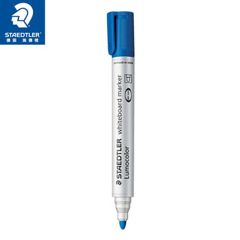 施德楼（STAEDTLER）可擦白板笔 2mm防干型彩色记号笔 办公用品会议笔-蓝色351-3