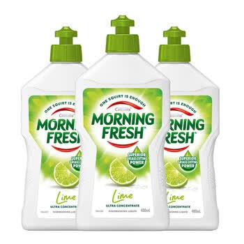 morning fresh晨新辰清澳洲进口浓缩洗洁精 清新青柠400ml*3 高效去油清洗剂