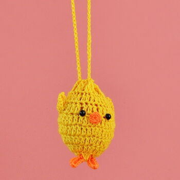 端午节蛋袋手工编织鸡蛋带蛋兜立夏毛线挂蛋套挂脖幼儿园成品小黄鸡蛋
