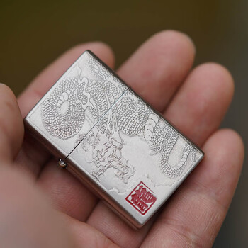 日本进口penguin企鹅迷你防风煤油打火机户外求生银龙