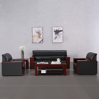 擎宅办公沙发简约办公室会客洽谈接待商务沙发 3+1+1沙发(西皮) 擎宅办公沙发简约办公室会客洽谈接待商务沙发 3+1+1沙发(西皮)