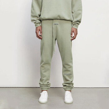 of god男女复线essentials棉长裤子fog高街束脚休闲运动卫裤 果绿色