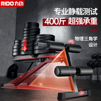 力动（RIDO）仰卧起坐辅助器健身器材家用多功能哑铃凳健身椅腹肌板器械TD30