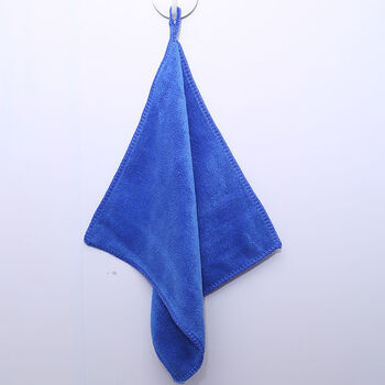 抹布加厚吸水不掉毛厨房去油洗碗巾擦桌布擦玻璃家政保洁毛巾蓝色加厚