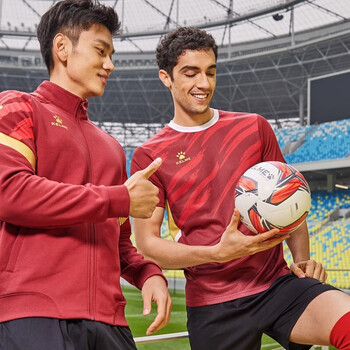 卡尔美（KELME）机缝足球4号5号成人儿童中考标准比赛训练青训学生 深蓝红4号	