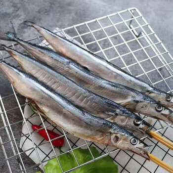 烧烤秋刀鱼小串80g10支冷冻半成品去内脏烤鱼串腌制食材摆摊商用腾旺