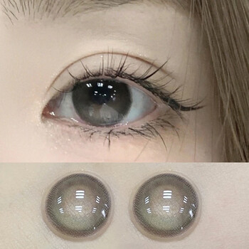 ovolook美瞳年抛 灰色近视隐形眼镜学生【2片装】棒棒糖灰自然轻混血