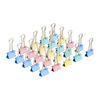 晨光(M&G)长尾夹ABS92742文具19mm彩色长尾夹 金属票据夹 Eplus系列办公燕尾夹 40只/罐