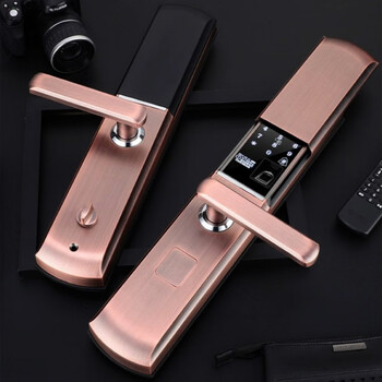 防盗门家用进户安全入户智能指纹密码锁钢温钢质大门 滑盖指纹密码锁