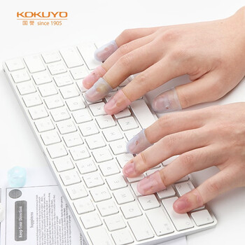 国誉(KOKUYO)进口点钞手指套学生办公财务翻页帽型指套 大号18*27mm3个 蓝色 MEKU-27TB 国誉(KOKUYO)进口点钞手指套学生办公财务翻页帽型指套 大号18*27mm3个 蓝色 MEKU-27TB