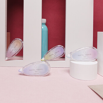 国誉（KOKUYO）学生Campus原纸色替芯式修正带淡彩曲奇·晴空·修改带 5mm*8m 本体 日落红橙 WSG-TWVT3508RY