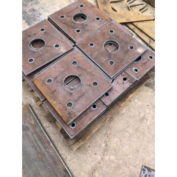 定制法兰盘钢板预埋件加工定做568101220mm厚镀锌铁板切割焊接235钢板