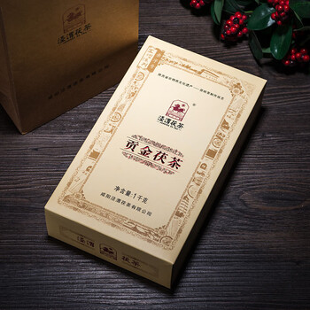 泾渭茯茶黑茶 过节礼品 咸阳茯茶 陕西特产 金花茯砖茶 贡金茯茶1kg 泾渭茯茶黑茶 过节礼品 咸阳茯茶 陕西特产 金花茯砖茶 贡金茯茶1kg
