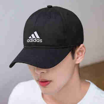 阿迪达斯（adidas） 帽子2024春季新款棒球帽透气网球帽运动沙滩帽防晒遮阳鸭舌帽 FK0891/黑色/主推款 均码可调节大小