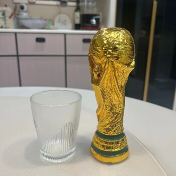 恒愎大力神杯2022卡塔尔世界杯装奖杯球迷纪念品21大力杯空心普盒04kg
