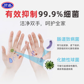 好迪抑菌洗手液柠檬香型健康99.9%泡沫丰富清爽易冲洗护手500ml*2瓶 好迪抑菌洗手液柠檬香型健康99.9%泡沫丰富清爽易冲洗护手500ml*2瓶