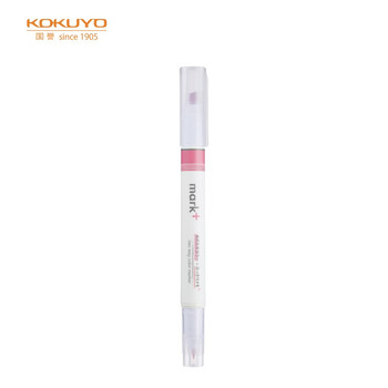 国誉(KOKUYO)进口mark+彩色荧光笔 学生用划重点标记记号笔 双头粉色 1支装PM-MT200P 国誉(KOKUYO)进口mark+彩色荧光笔 学生用划重点标记记号笔 双头粉色 1支装PM-MT200P