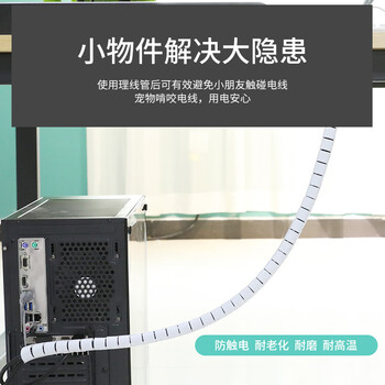 HAILE包线管束线管3米直径28mm线缆收纳管 绕线器保护套电脑汽车电源理线器 白色LX-28-3 HAILE包线管束线管3米直径28mm线缆收纳管 绕线器保护套电脑汽车电源理线器 白色LX-28-3