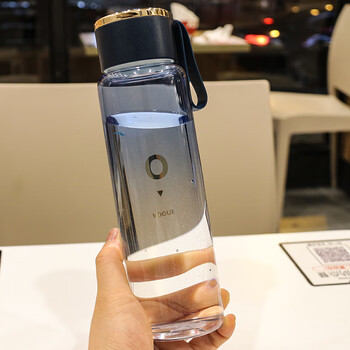 咏幻高颜值简约玻璃杯男女学生情侣杯细长便携随手杯个性创意喝水杯子