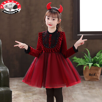 母婴>童装>裙子>连衣裙>史努比(peanuts)>史努比童装儿童演出服女童