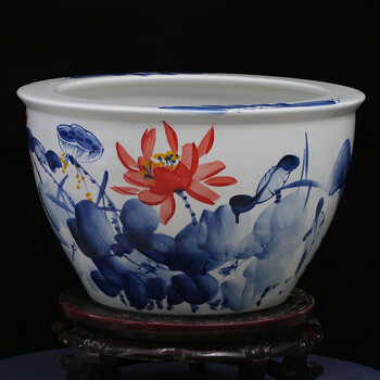 中国清時代染付大缸 中国清時代染付大缸 清代瓷缸价格报价行情- 京东